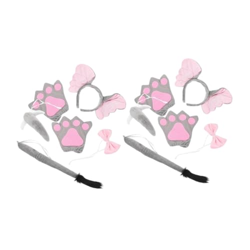 CONGARTENO 2 Sätze Kostüm Set für Teilig Plüsch Stirnband mit Ohren Fliege Handschuhe und Weiches Leichtes Material für Fasching Halloween und Rollenspiele CONGARTENO 2 Sätze Kostüm Set für Teilig Plüsch Stirnband mit Ohren Fliege Handschuhe und Weiches Leichtes Material für Fasching Halloween und Rollenspiele von CONGARTENO