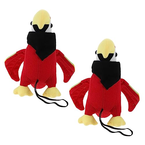 CONGARTENO 2 Sätze Piraten Parrot Schulterdeko Plüsch Kostüm Accessoire mit Schwarzem Halstuch für Halloween Party Piraten von CONGARTENO