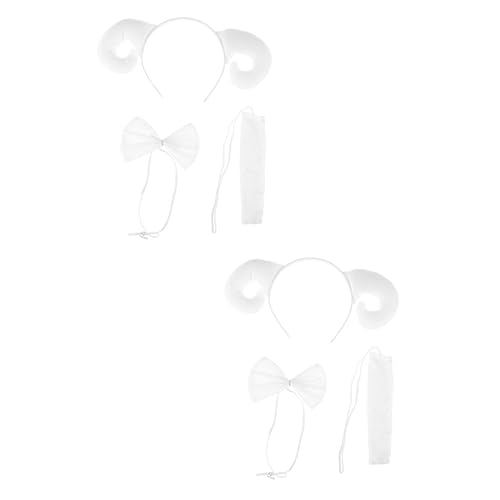 CONGARTENO 2 Sätze Stirnband Lammhörner Haarschmuck Cosplay Party Kostüm Requisiten für Mädchen Robust Geeignet für Karneval Fasching Geburtstagsfeier CONGARTENO 2 Sätze Stirnband Lammhörner Haarschmuck Cosplay Party Kostüm Requisiten für Mädchen Robust Geeignet für Karneval Fasching Geburtstagsfeier von CONGARTENO