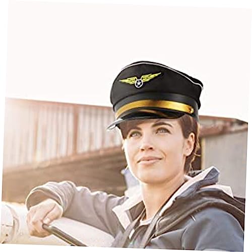 CONGARTENO 2 Stck Pilotmütze Teiliges Verstellbar Unisex Kostüm Mütze für Halloween Party Karneval Cosplay Zubehör für Damen Herren von CONGARTENO