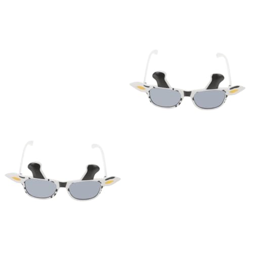 CONGARTENO 2 Stück Cartoon Tier Brillenrahmen Party Accessoire Neuheit Sonnenbrille Szene Erwachsene Form Lustige Kuhbrille Kühe Alberner Brillenrand Blau Trendige von CONGARTENO