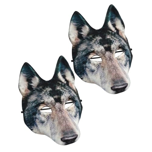 CONGARTENO 2 Stück Gruselige Wolfsgesichts Halbmasken Wiederverwendbare Maskerade für Halloween Weihnachtsfeiern Cosplay Partys Universelle Passend für Erwachsene und Jugendliche CONGARTENO 2 Stück Gruselige Wolfsgesichts Halbmasken Wiederverwendbare Maskerade für Halloween Weihnachtsfeiern Cosplay Partys Universelle Passend für Erwachsene und Jugendliche von CONGARTENO