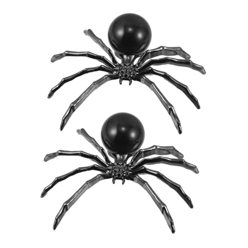 CONGARTENO 2 Stück Halloween Deko Spinnenfigur aus Legierung mit Natürlichem Obsidian Kristallkugel Detailgetreue Tierfigur Realistische Halloween Dekoration für Zuhause und Party CONGARTENO 2 Stück Halloween Deko Spinnenfigur aus Legierung mit Natürlichem Obsidian Kristallkugel Detailgetreue Tierfigur Realistische Halloween Dekoration für Zuhause und Party von CONGARTENO