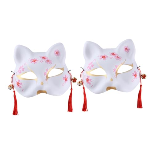 CONGARTENO 2 Stück Japanische Fuchs-halbmaske, Cosplay-party-maske, Halbe Gesichts-fuchs-muster-maske, Bühnenauftritte, Kunststoff-maske, Traditionelle Maske CONGARTENO 2 Stück Japanische Fuchs-halbmaske, Cosplay-party-maske, Halbe Gesichts-fuchs-muster-maske, Bühnenauftritte, Kunststoff-maske, Traditionelle Maske von CONGARTENO