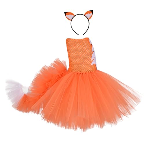 CONGARTENO 2 Stück Mädchen Fuchskostüm Teiliges mit Haarband Atmungsaktives Gauze Kleid für Jahre Alte Bequemes Cosplay Party Outfit für Verkleidung Geburtstag Halloween und Fotografie CONGARTENO 2 Stück Mädchen Fuchskostüm Teiliges mit Haarband Atmungsaktives Gauze Kleid für Jahre Alte Bequemes Cosplay Party Outfit für Verkleidung Geburtstag Halloween und Fotografie von CONGARTENO