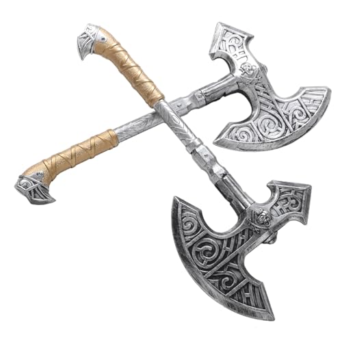 CONGARTENO 2 Stück Teiliges Halloween Deko Kunststoff Axt Requisite Fish Bone Design Handheld Ax Accessoire für Kostümparty Cosplay und Halloween Feier CONGARTENO 2 Stück Teiliges Halloween Deko Kunststoff Axt Requisite Fish Bone Design Handheld Ax Accessoire für Kostümparty Cosplay und Halloween Feier von CONGARTENO