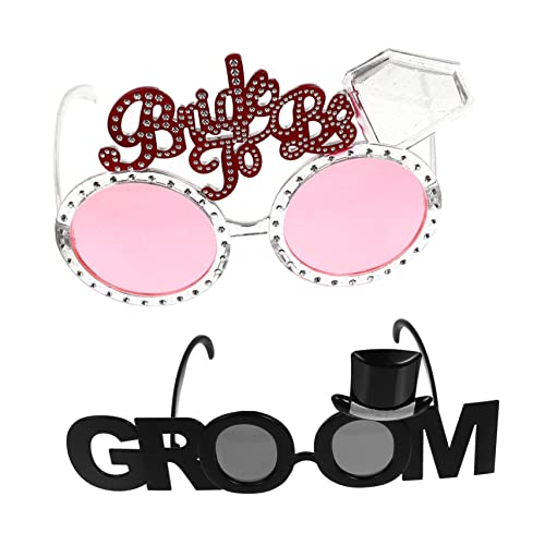 CONGARTENO 2 Stück Teiliges Party Deko Braut und Bräutigam Brillen Leichtem Bequeme Foto Requisiten für Junggesellenabschied Hochzeit und Festliche Feiern CONGARTENO 2 Stück Teiliges Party Deko Braut und Bräutigam Brillen Leichtem Bequeme Foto Requisiten für Junggesellenabschied Hochzeit und Festliche Feiern von CONGARTENO