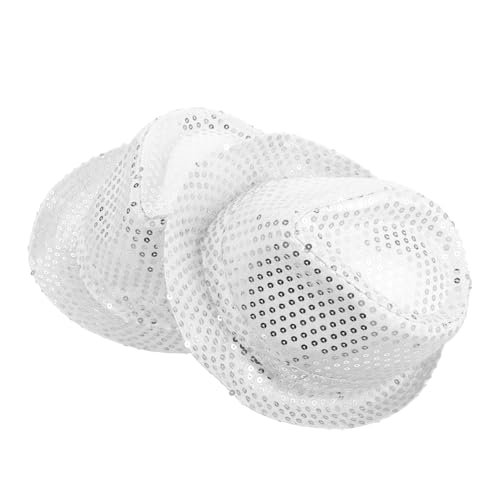 CONGARTENO 2 Stücke Pailletten Jazz Hut Silber Kostüm Zubehör für Erwachsene Unisex Glitzer Partyhut für Halloween Steampunk Maskerade und Bühnenauftritte CONGARTENO 2 Stücke Pailletten Jazz Hut Silber Kostüm Zubehör für Erwachsene Unisex Glitzer Partyhut für Halloween Steampunk Maskerade und Bühnenauftritte von CONGARTENO