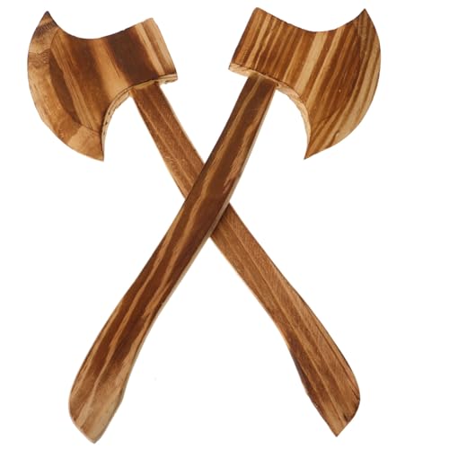 CONGARTENO 2 Stücke Teiliges Halloween Holzäxte Langlebige Holzspielzeug Kostüm Accessoires Poliert und Sicher für Cosplay LARP Partydeko und Theaterspiele CONGARTENO 2 Stücke Teiliges Halloween Holzäxte Langlebige Holzspielzeug Kostüm Accessoires Poliert und Sicher für Cosplay LARP Partydeko und Theaterspiele von CONGARTENO