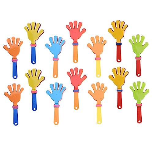 CONGARTENO 20 Stück Teiliges Kleine Kunststoff Handklapper für Bunte Party Lärmmacher für Silvester Geburtstagsfeiern und Schulaktivitäten Sicher und Langlebig Zufällige Farbe von CONGARTENO
