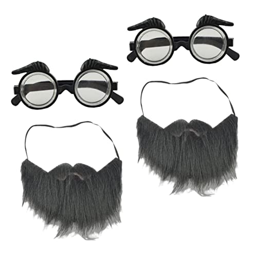 CONGARTENO 2Sätze Cosplay Brille mit Fake Schnurrbart Lustige Kostümzubehör für Partys Fasching Karneval Bartornament für Männer Frauen für Mottopartys CONGARTENO 2Sätze Cosplay Brille mit Fake Schnurrbart Lustige Kostümzubehör für Partys Fasching Karneval Bartornament für Männer Frauen für Mottopartys von CONGARTENO