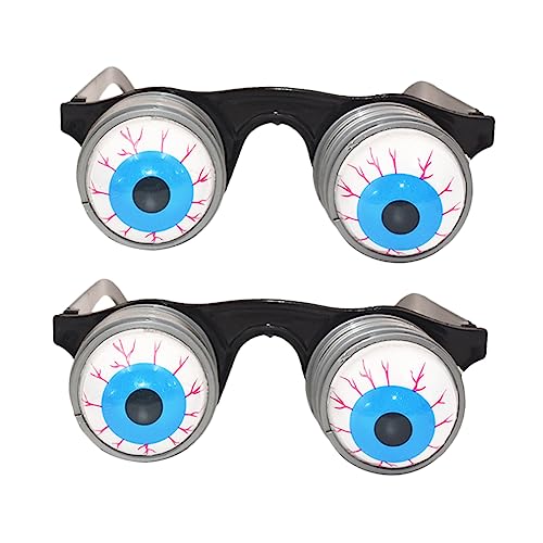 CONGARTENO 2Stücke Lustige Brille für Halloween Party Requisiten Witzige Partybrille für Erwachsene für Karneval Cosplay Schaurige Anlässe von CONGARTENO