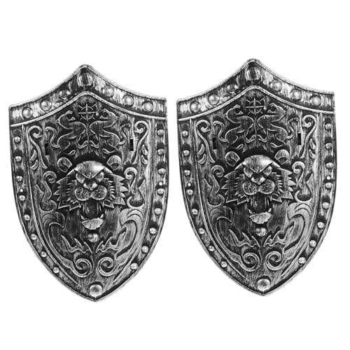 CONGARTENO 2pcs Kinderschildspielzeug Mittelalterlicher Ritter Kostümzubehör Mit Lion Shield Form Für Halloween Cosplay Party Jungen Spielen von CONGARTENO