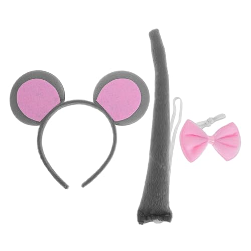 CONGARTENO 3 Stück Niedliches Mäuse Kostüm Set Teilig mit Weichem Stirnband und Schleife für Damen und Herren Komfortabel für Halloween Karneval Geburtstagsfeier und Cosplay Party CONGARTENO 3 Stück Niedliches Mäuse Kostüm Set Teilig mit Weichem Stirnband und Schleife für Damen und Herren Komfortabel für Halloween Karneval Geburtstagsfeier und Cosplay Party von CONGARTENO
