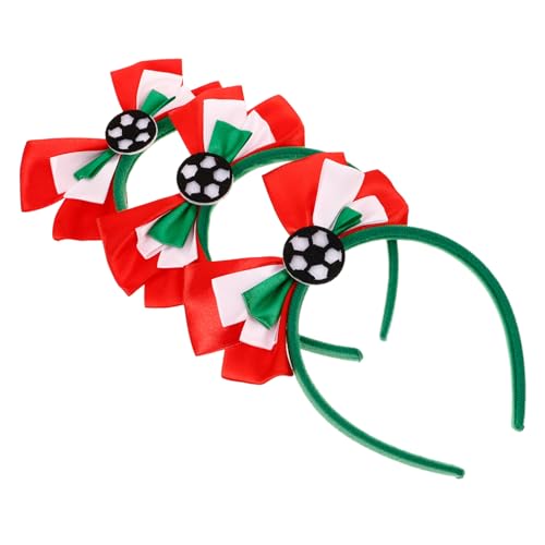 CONGARTENO 3 Stück Teiliges Fußball Stirnband Grün Weiß Rot mit Schleife Sportliche Haarbänder für Jungen Mädchen und Frauen für Fußball Events Geburtstagsfeiern und Fan Partys CONGARTENO 3 Stück Teiliges Fußball Stirnband Grün Weiß Rot mit Schleife Sportliche Haarbänder für Jungen Mädchen und Frauen für Fußball Events Geburtstagsfeiern und Fan Partys von CONGARTENO