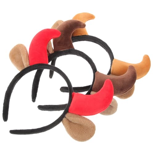 CONGARTENO 3 Stück Teiliges Halloween Horn Stirnband aus Hochwertigem Leichtes Teufelshörner Haarband in Rot und Braun Bequemes Kopfschmuck Accessoire für Party Cosplay und Kostüm CONGARTENO 3 Stück Teiliges Halloween Horn Stirnband aus Hochwertigem Leichtes Teufelshörner Haarband in Rot und Braun Bequemes Kopfschmuck Accessoire für Party Cosplay und Kostüm von CONGARTENO