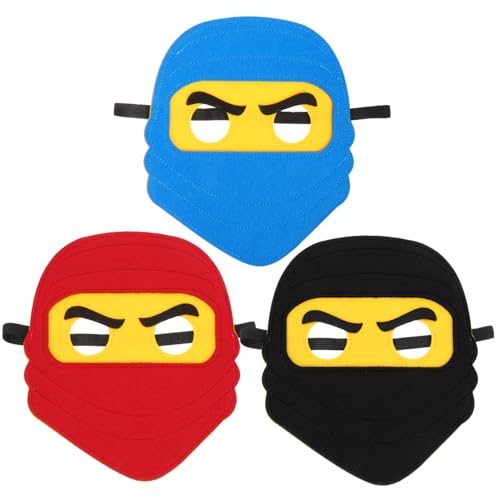 CONGARTENO 3 Stück Teiliges Ninja Filzmasken für Strapazierfähige Piraten Augenklappe in Rot Blau und Schwarz für Halloween Karneval Kostümparty und Cosplay Aufführungen CONGARTENO 3 Stück Teiliges Ninja Filzmasken für Strapazierfähige Piraten Augenklappe in Rot Blau und Schwarz für Halloween Karneval Kostümparty und Cosplay Aufführungen von CONGARTENO