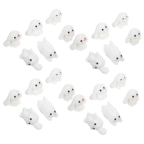 CONGARTENO 30stücke Mini-hasenfiguren Aus Kunstharz Miniatur-tierfiguren Für DIY-mikrolandschaften Simulationsornamente Als Desktop-Dekoration Für Büro Und Zuhause von CONGARTENO