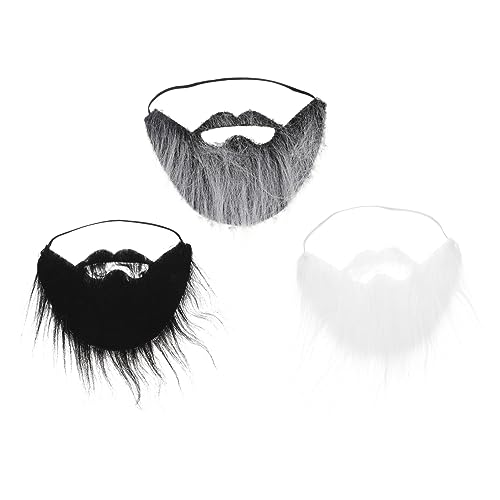CONGARTENO 3Stücke Gefälschte Schnurrbärte für Halloween Kostümpartys Lustige Accessoires mit Elastischem Band für Cosplay Bühnenauftritte von CONGARTENO