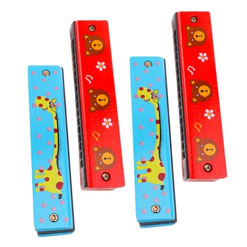 CONGARTENO 4 Stück Holzmundharmonika Doppelreihe Kindermusikinstrument Cartoonmotiv Langlebig Handlich für Musikspielzeug Jungen Mädchen Geschenk Zufällige Farbe Zufällige Farbe CONGARTENO 4 Stück Holzmundharmonika Doppelreihe Kindermusikinstrument Cartoonmotiv Langlebig Handlich für Musikspielzeug Jungen Mädchen Geschenk Zufällige Farbe Zufällige Farbe von CONGARTENO