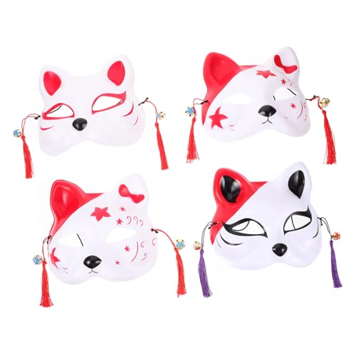 CONGARTENO 4 Stück Teiliges Foxes Halbgesichts Masken Katzenmaske Cosplay Partyzubehör Maskerade Kostüm Geeignet für Festivals und Maskenbälle Bequeme Modisches Design CONGARTENO 4 Stück Teiliges Foxes Halbgesichts Masken Katzenmaske Cosplay Partyzubehör Maskerade Kostüm Geeignet für Festivals und Maskenbälle Bequeme Modisches Design von CONGARTENO
