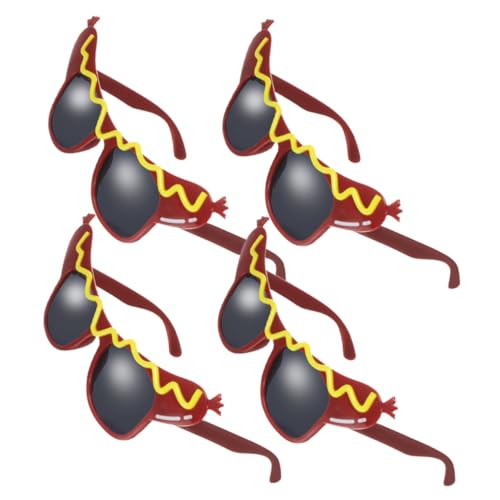 CONGARTENO 4 Stück Teiliges Lustige Hot Dog Brille Partybrille für Erwachsene und Karneval Halloween Geburtstag Silvester Spaßbrille Leicht und CONGARTENO 4 Stück Teiliges Lustige Hot Dog Brille Partybrille für Erwachsene und Karneval Halloween Geburtstag Silvester Spaßbrille Leicht und von CONGARTENO