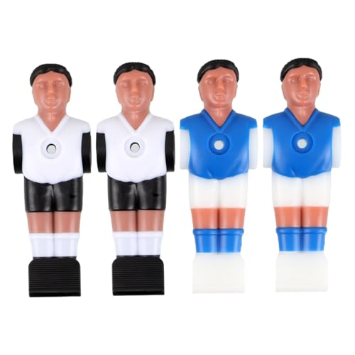 CONGARTENO 4 Stück Tischfußball Figuren aus Robustem Ausgewogene Gewichtung für Verbessertes Ballkontrolle Lebensechte Fußballspieler in Blau und Weiß für Authentisches Tischfußballspiel von CONGARTENO