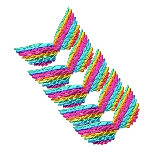 CONGARTENO 5 Stück Teiliges Einhorn Flügel aus Strapazierfähigem Farbenfrohe Cosplay Accessoires für Bühne Foto Shootings Fasching Halloween und Weihnachtsfeier von CONGARTENO