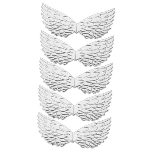 CONGARTENO 5 Stück Teiliges Einhornflügel Silber Kreative Flügel Deko Leichte Langlebige Kostüm Accessoires für Halloween Karneval Fotoshootings und Party Verkleidungen von CONGARTENO