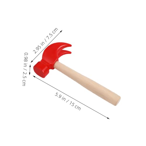 CONGARTENO 5 Stück Teiliges Holzspielzeug Hammerset Authentische Simulation Robustes Kinderspielzeug Pädagogisch für Rollenspiele und Familienaktivitäten Jungen Mädchen von CONGARTENO