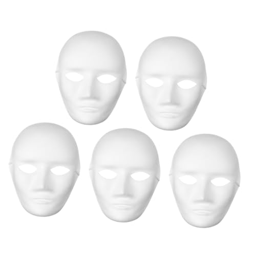 CONGARTENO 5 Stück Weiße Blanko Masken Masken von CONGARTENO