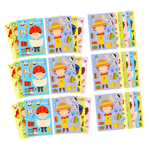 CONGARTENO 6 Sätze Berufspuzzle Aufkleber DIY Anziehpuzzle Kreatives Lernspiel Familienspaß Interaktive Beschäftigung Party Schule CONGARTENO 6 Sätze Berufspuzzle Aufkleber DIY Anziehpuzzle Kreatives Lernspiel Familienspaß Interaktive Beschäftigung Party Schule von CONGARTENO