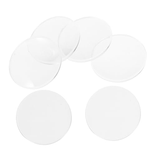 CONGARTENO 6 Stück 6 teiliges biconvexes klares optisches Linsenset doppelt gewölbte transparente Linsen für Physikunterricht Optikexperimente von CONGARTENO