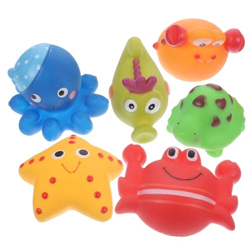 CONGARTENO 6 Stück Teiliges Badespielzeug Schwimmende Meerestier Figuren Bunte Badewannen Spielzeuge für Kleinkinder Weiche Textur Fördert Sensorische Entwicklung und Badezeitspaß CONGARTENO 6 Stück Teiliges Badespielzeug Schwimmende Meerestier Figuren Bunte Badewannen Spielzeuge für Kleinkinder Weiche Textur Fördert Sensorische Entwicklung und Badezeitspaß von CONGARTENO