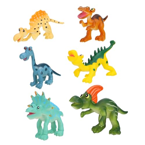 CONGARTENO 6 Stück Teiliges Dinosaurier aus Langlebigem Kunststoff Realistische Modellfiguren für Pädagogisches für Jungen und Mädchen Dinosaurierkenntnisse von CONGARTENO
