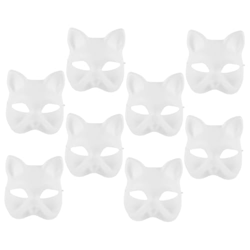 CONGARTENO 7 Stück Teiliges DIY Katzenmasken aus Sicherem Papierpulp Unbemalt Halbe Gesichtsmasken für Karneval Halloween Masquerade Leicht Nachhaltig Kreative Bastelvorlage CONGARTENO 7 Stück Teiliges DIY Katzenmasken aus Sicherem Papierpulp Unbemalt Halbe Gesichtsmasken für Karneval Halloween Masquerade Leicht Nachhaltig Kreative Bastelvorlage von CONGARTENO