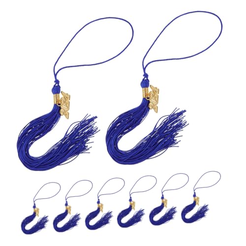 CONGARTENO 8 Stück Teiliges Doktorhut Quasten Dekorationen für Schulabschluss Elegante und Langlebige Abschlusskappen-tassel in Königsblau Stilvolles Design für Abschlussfeier und Party von CONGARTENO