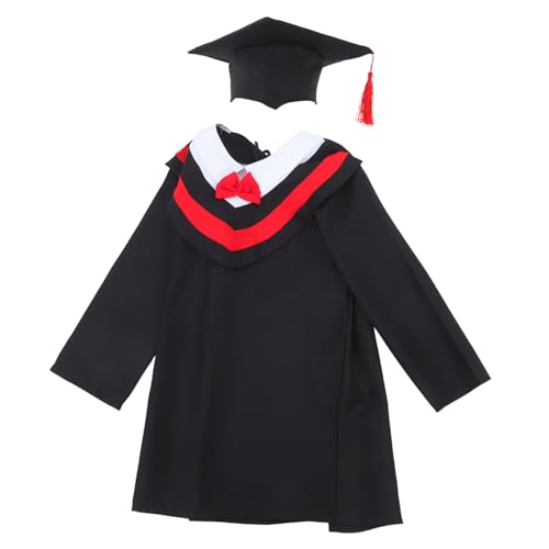 CONGARTENO Abschlusskleid Set mit Quaste und Schärpe Rotes Talar für Schulabschluss Atmungsaktives Bequemes Material für Fotoshooting Cosplay und Aufführung CONGARTENO Abschlusskleid Set mit Quaste und Schärpe Rotes Talar für Schulabschluss Atmungsaktives Bequemes Material für Fotoshooting Cosplay und Aufführung von CONGARTENO