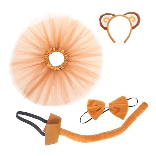 CONGARTENO Affenkostüm aus Weichem Velours mit Affenohren Haarreif Tutu Rock und Fliege Leichtes Tierkostüm für Mädchen Halloween Karneval Party CONGARTENO Affenkostüm aus Weichem Velours mit Affenohren Haarreif Tutu Rock und Fliege Leichtes Tierkostüm für Mädchen Halloween Karneval Party von CONGARTENO