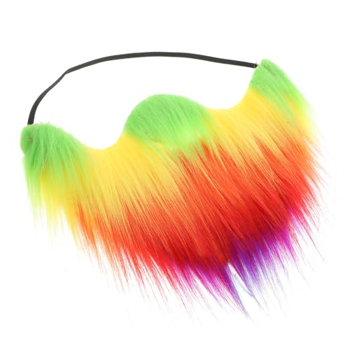 CONGARTENO Bunter Falscher Bart Schnurrbärte Fälschung Regenbogenbart Bart Für Männer Künstlich Falscher Schnurrbart Gefälscht Regenbogen-Schnurrbart Realistischer Bart Für Maskerade Stoff CONGARTENO Bunter Falscher Bart Schnurrbärte Fälschung Regenbogenbart Bart Für Männer Künstlich Falscher Schnurrbart Gefälscht Regenbogen-Schnurrbart Realistischer Bart Für Maskerade Stoff von CONGARTENO