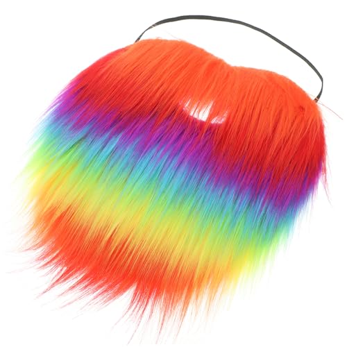CONGARTENO Bunter falscher Bart Cosplay farbig künstlich Fälschung Stolz Halloween Costume Halloween Kleidung halloweenkostüme realistischer Schnurrbart für Party falscher Schnurrbart Stoff von CONGARTENO