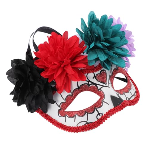 CONGARTENO Day Of The Dead Maske mit Blumenmotiv Halbes Gesicht Leicht und Sicher für Cosplay Halloween Karneval Fasching Party und Festival Geeignet Auffälliges Design für Starke CONGARTENO Day Of The Dead Maske mit Blumenmotiv Halbes Gesicht Leicht und Sicher für Cosplay Halloween Karneval Fasching Party und Festival Geeignet Auffälliges Design für Starke von CONGARTENO