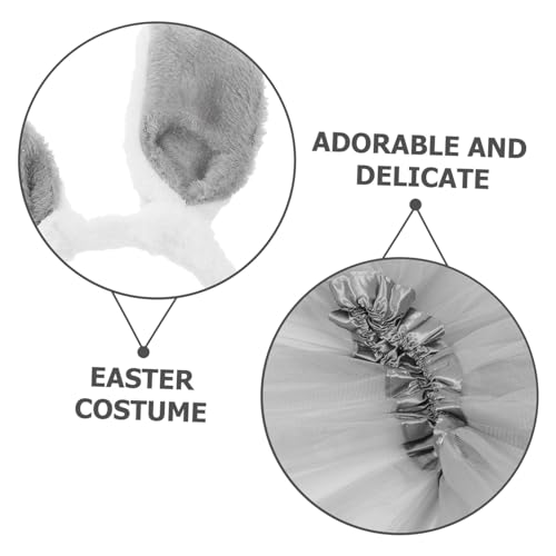 CONGARTENO Easter Hasenohren Haarreif und Tüllrock für Mädchen Atmungsaktiv Leichtes Cosplay Kostüm für Kinderfest Geburtstag Tanz und Osterfeier Teiliges Outfit mit Grauem Hasenmotiv CONGARTENO Easter Hasenohren Haarreif und Tüllrock für Mädchen Atmungsaktiv Leichtes Cosplay Kostüm für Kinderfest Geburtstag Tanz und Osterfeier Teiliges Outfit mit Grauem Hasenmotiv von CONGARTENO