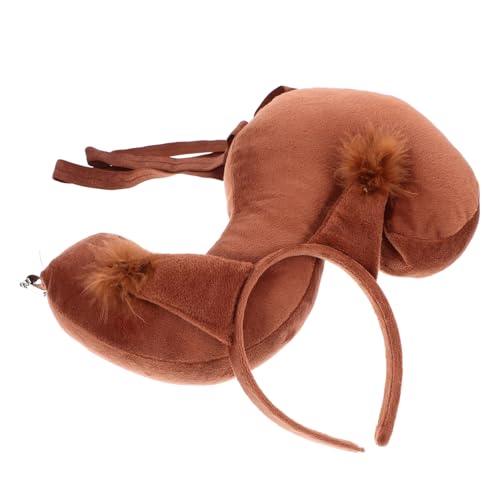 CONGARTENO Eichhörnchen Kostüm Set mit Haarreif und Plüschschwanz Tierkostüm Zubehör für Partys Halloween und Festlichkeiten und Detailreich Teiliges Set von CONGARTENO