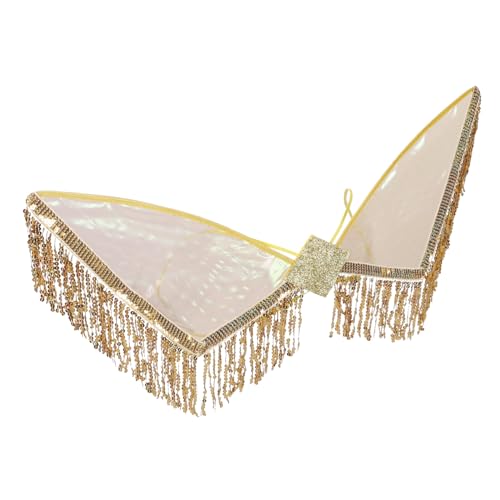 CONGARTENO Fransenflügel Pailletten Flügel Kostümflügel Party Deko Leicht Tragegurt Cosplay Foto Requisit für Damen Festival Outfit von CONGARTENO