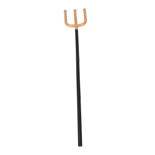 CONGARTENO Gold Kostümzubehör Plastik -Pitchfork Für Maskerade -themenpartys Golden Pitchfork Zauberstab Für Halloween Cosplay Devil Kostümzubehör von CONGARTENO