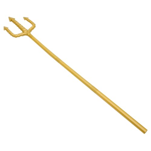 CONGARTENO Goldener Teufel Heugabel Requisit mit Abnehmbarem Griff für Halloween Cosplay Karneval Party Leicht Komfortabel und Tragbar Kostümzubehör für Maskerade und Verkleidung von CONGARTENO