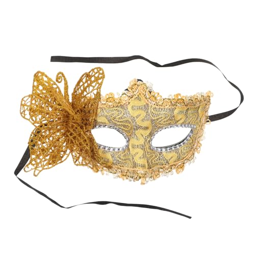 CONGARTENO Halbgesichts Maske mit Schmetterlingsdesign Spitzen und Kunststoffmaterial Verstellbares Band Damen Venezianische Masquerade Halloween Party Maske für Maskenball und Karneval CONGARTENO Halbgesichts Maske mit Schmetterlingsdesign Spitzen und Kunststoffmaterial Verstellbares Band Damen Venezianische Masquerade Halloween Party Maske für Maskenball und Karneval von CONGARTENO