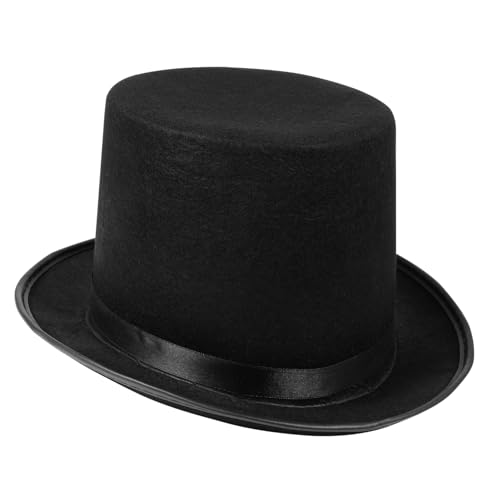 CONGARTENO Halloween Filz Zauberer Hut Schwarz Hochwertiger Filzhut Hohe Kopfbedeckung Festlicher für Damen Herren Karneval Cosplay Zubehör CONGARTENO Halloween Filz Zauberer Hut Schwarz Hochwertiger Filzhut Hohe Kopfbedeckung Festlicher für Damen Herren Karneval Cosplay Zubehör von CONGARTENO