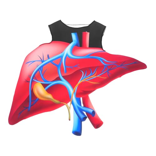 CONGARTENO Halloween Herz Kostüm mit Lebendigem Digitaldruck Einfach zu Reinigen Pädagogisches Organ-cosplay für Bühne Rollenspiel Party und Halloween-veranstaltungen von CONGARTENO